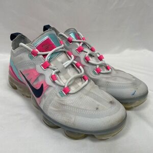 Nike‎ Air VaporMax 2019 Running Shoes Pink Accents Lightweight AR6632-007 US 5